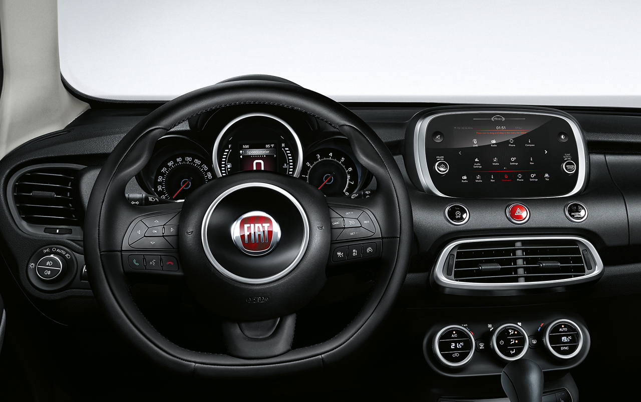 Fiat voert als modeljaarwijziging op de 500X vooral een nieuwe infotainmentsysteem door.