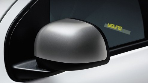 Fiat Panda Young is een nieuwe uitvoering op basis van de Panda Edizione Cool, maar speciaal uitgevoerd met Young-accenten.