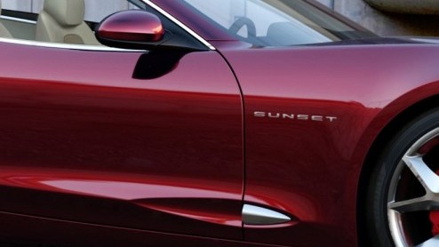 Dat Fisker vaart achter de Karma zet wisten we al. Nu plaagt het merk met een teaserfoto van de Karma Sunset Cabriolet, die volgende maand in Detroit uit de doeken gaat.