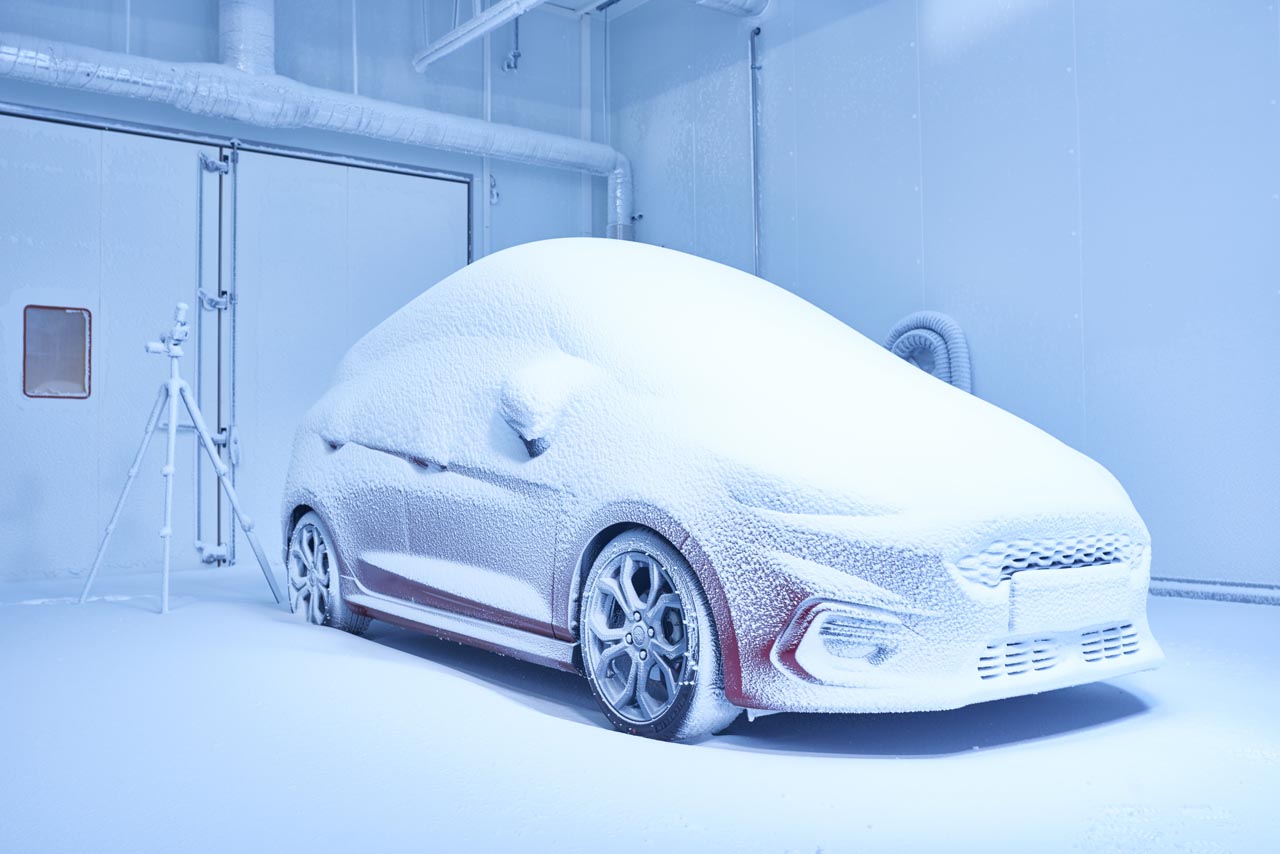 Ford kan in een nieuwe testfaciliteit alle weersomstandigheden uit heel Europa nabootsten.