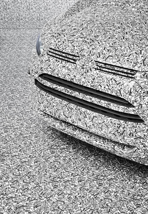 Ford ontwikkelt nieuwe 3D camouflage om het design van prototypen nog even onder de pet te houden. Deze 3D Brick camouflage werd in twee maanden ontwikkeld.