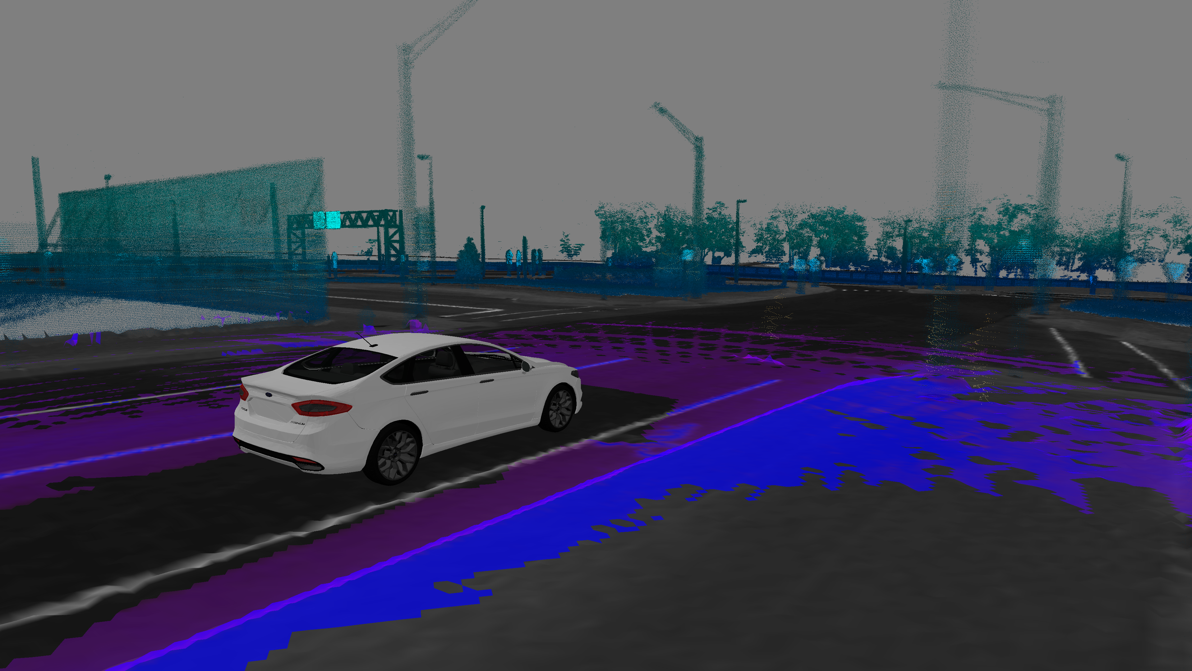 Ford test autonoom rijden met Ford Mondeo in eigen stad Mcity van Michigan.