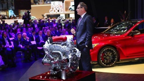 GT-R motor voor Infiniti Q50 Eau Rouge is live gegaan op de Autosalon van Genve.