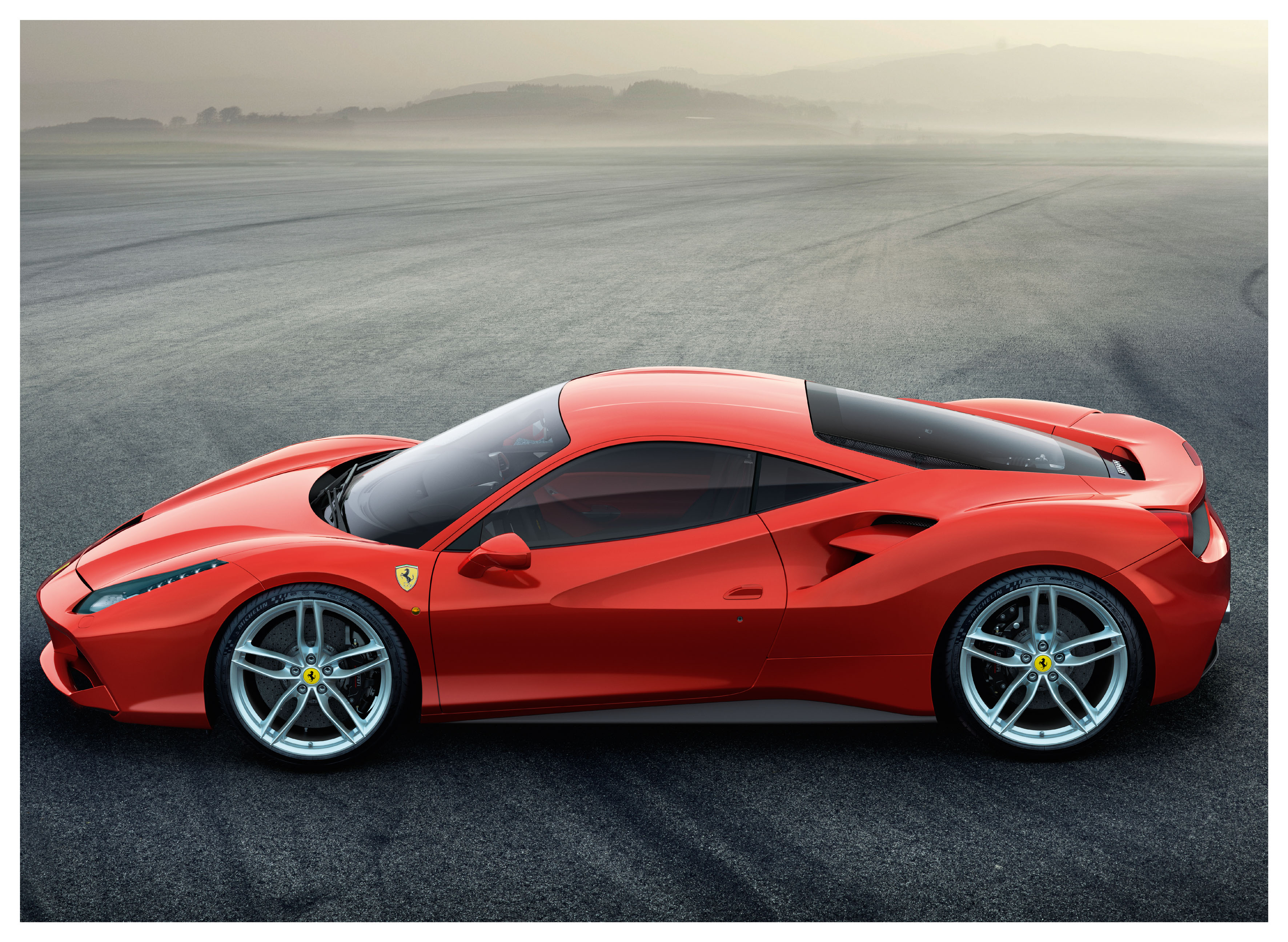 Nieuwe Ferrari 488GTB debuut met V8-turbo op Autosalon van Genve 2015.
