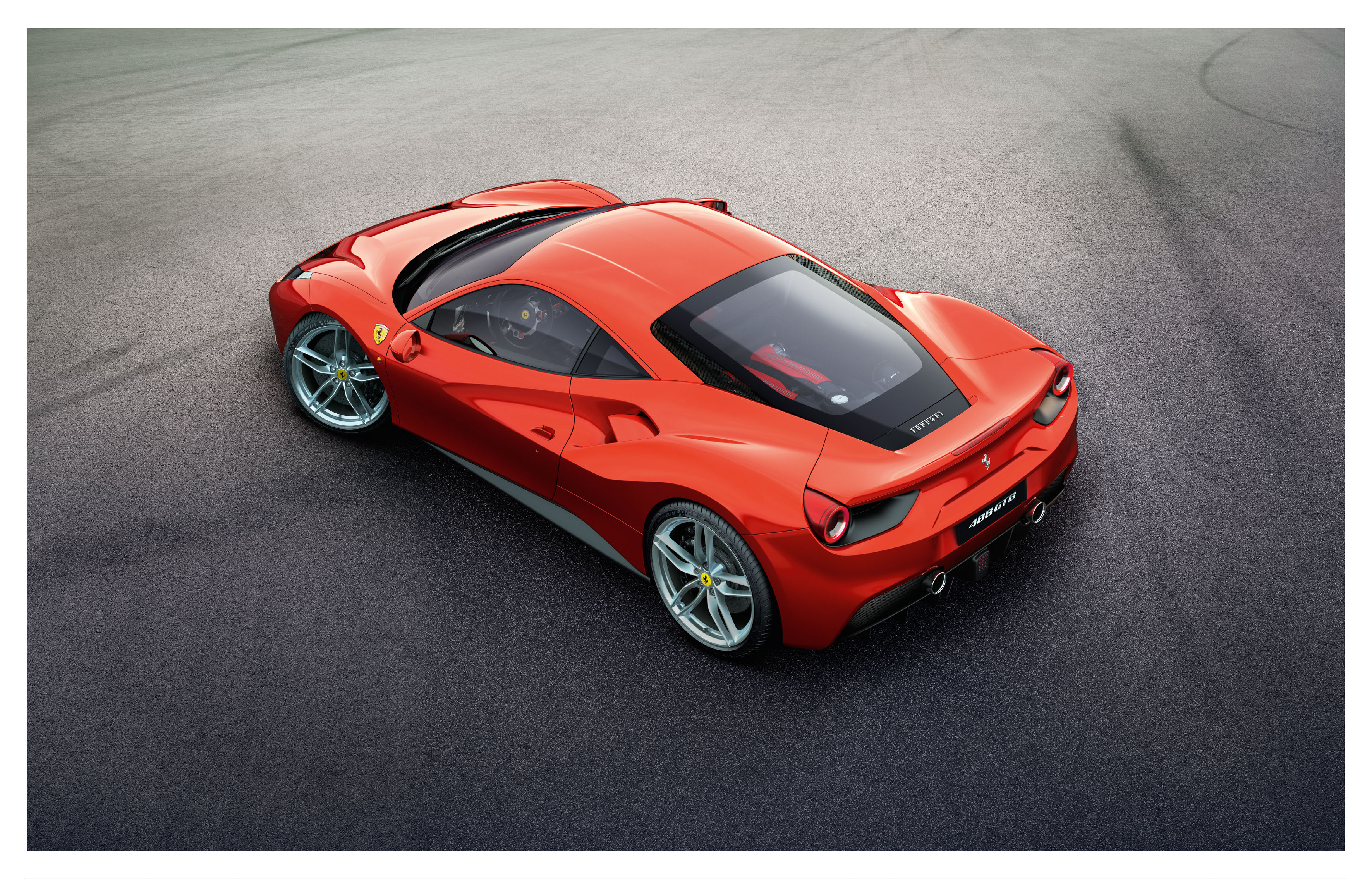 Nieuwe Ferrari 488GTB debuut met V8-turbo op Autosalon van Genve 2015.