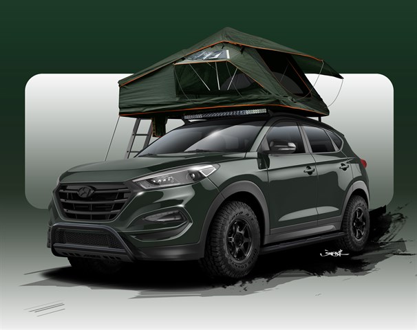 Hyundai naar SEMA Show van Amerika met heel avontuurlijke Tucson.