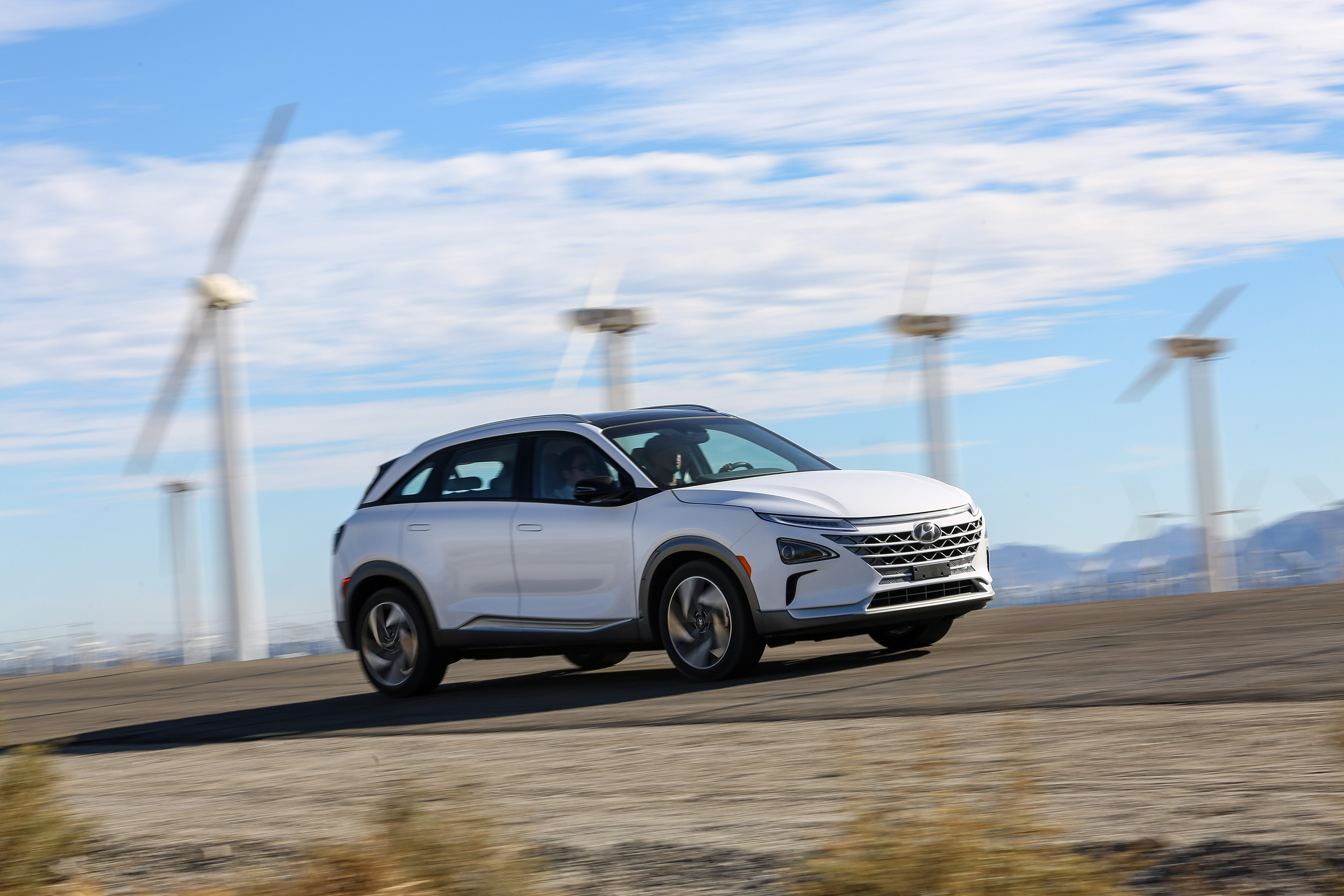 Hyundai onthulde de nieuwe Nexo op waterstof in las Vegas.