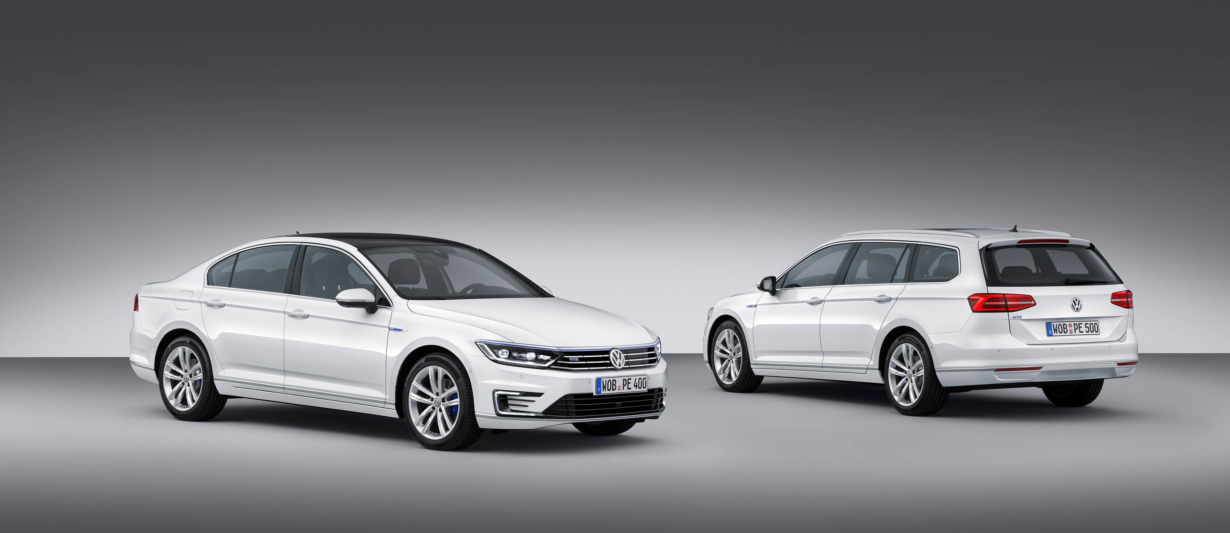 Volkswagen introduceert de Passat GTE plug-in hybride met 7% bijtelling voor prijzen vanaf 44.590 euro. De Variant kost 46.090 euro. Eerste levering in september.