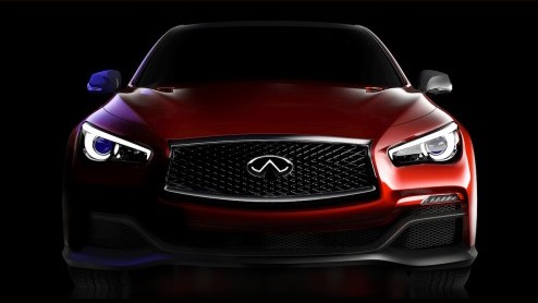 Infiniti neemt Q50 Eau Rouge mee naar North American International Auto Show, de Detroit Auto Show. Het studiemodel is verrijkt met Formule1-trekjes.