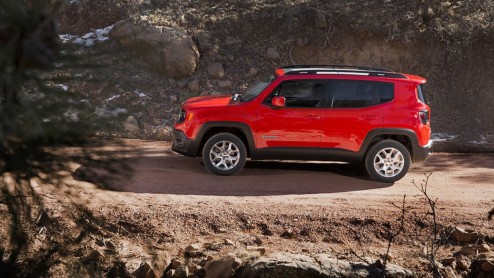 Jeep Renegade 2015 onthuld op de Autosalon van Genve. Compacte Jeep met twee- of vierwielaandrijving en diverse (turbo)benzine- en dieselmotoren.