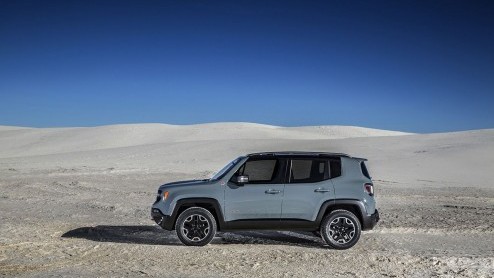 Jeep Renegade 2015 onthuld op de Autosalon van Genve. Compacte Jeep met twee- of vierwielaandrijving en diverse (turbo)benzine- en dieselmotoren.