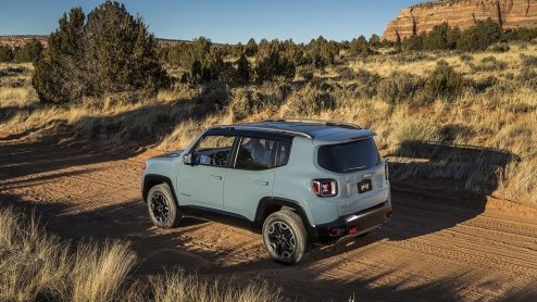 Jeep Renegade 2015 onthuld op de Autosalon van Genve. Compacte Jeep met twee- of vierwielaandrijving en diverse (turbo)benzine- en dieselmotoren.
