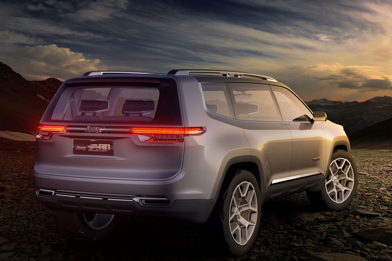 Jeep laat in Shanghai een conceptstudie zien, de Yuntu, die als plug-in hybride in China gebouwd gaat worden.