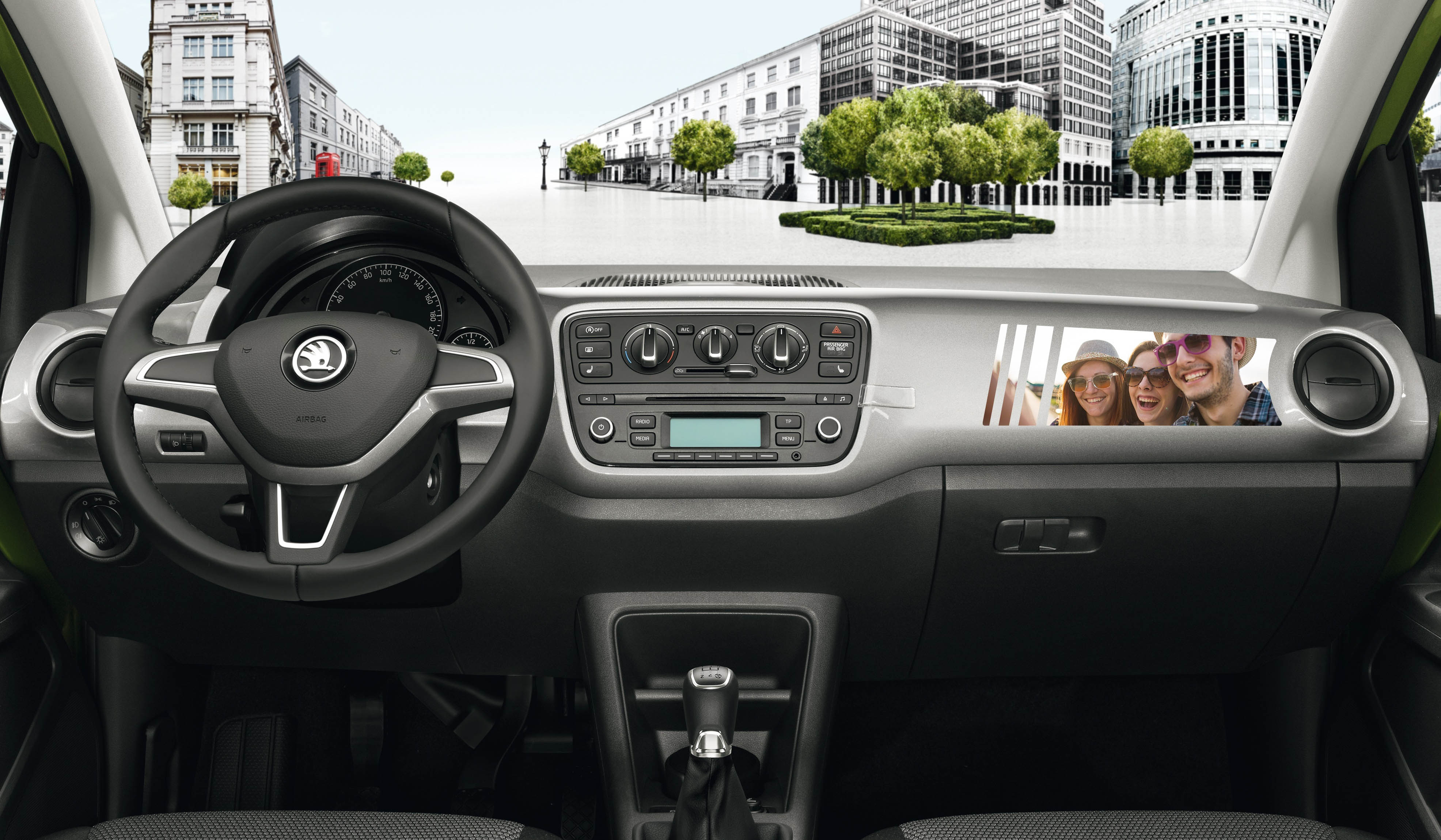Skoda dashboardsticker voor Citigo, Rapid of Fabia is online bestelbaar.