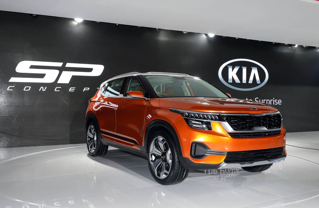 Kia onthulde in India de SP Concept, een prototype van een auto die het merk lokaal wil gaan bouwen.
