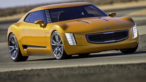 Kia presenteert GT 4 Stinger 2+2 sportwagen als concept car op de Autoshow van Detroit.