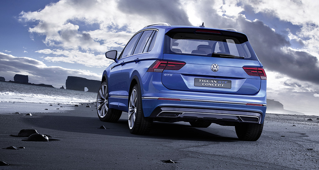 Nieuwe Volkswagen Tiguan klaar voor IAA Frankfurt. De GTE plug-in hybride steelt de show als studiemodel.