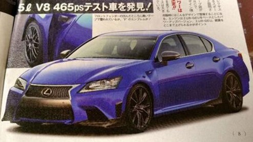 In navolging van de IS F werkt Lexus nu aan een gespierde versie van de GS. De GS F zou volgens gelekt beeldmateriaal over een 465 pk sterke 5.0 liter V8 beschikken.