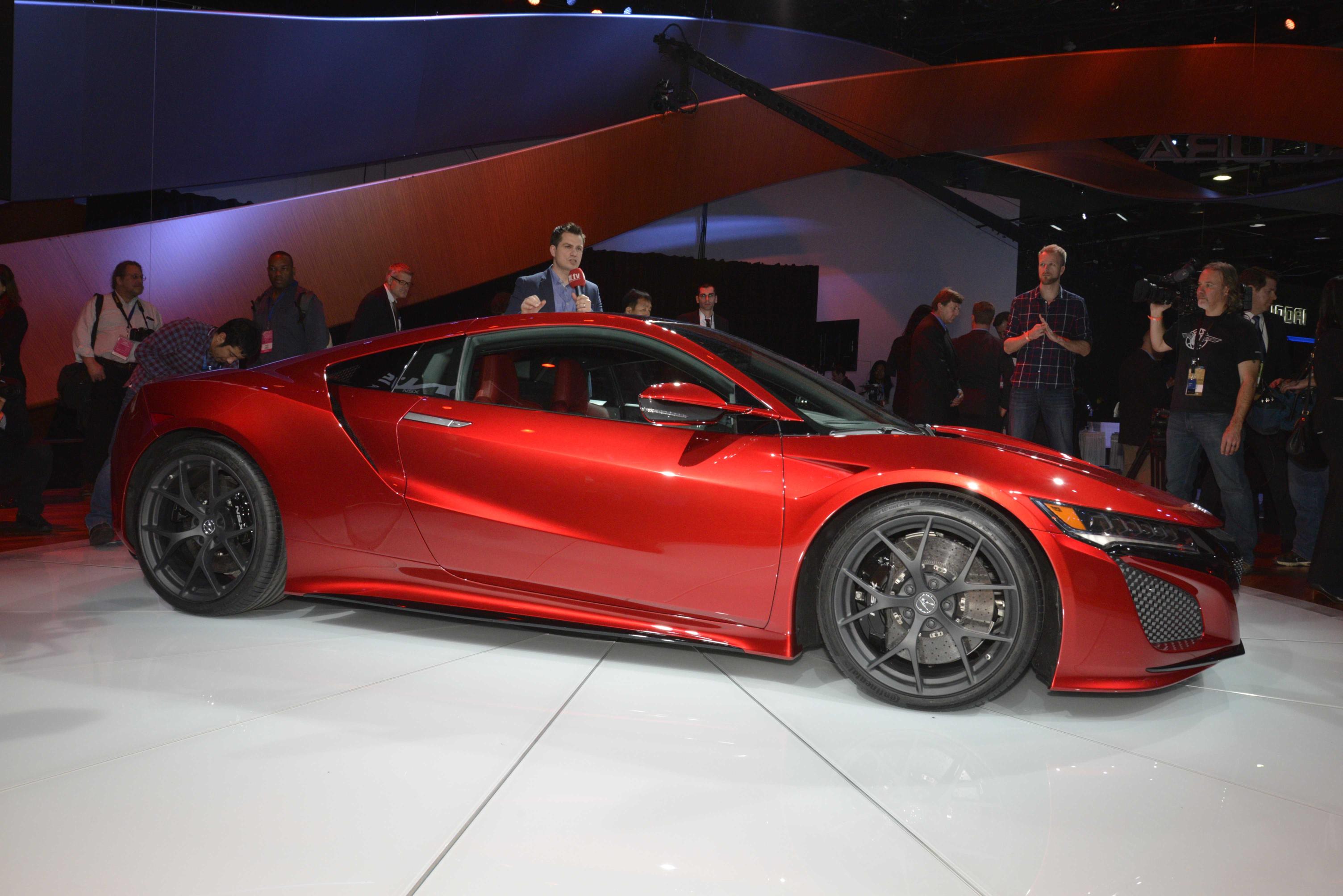 Onthulling Honda NSX als Acura NSX in Detroit tijdens NAIAS 2015.