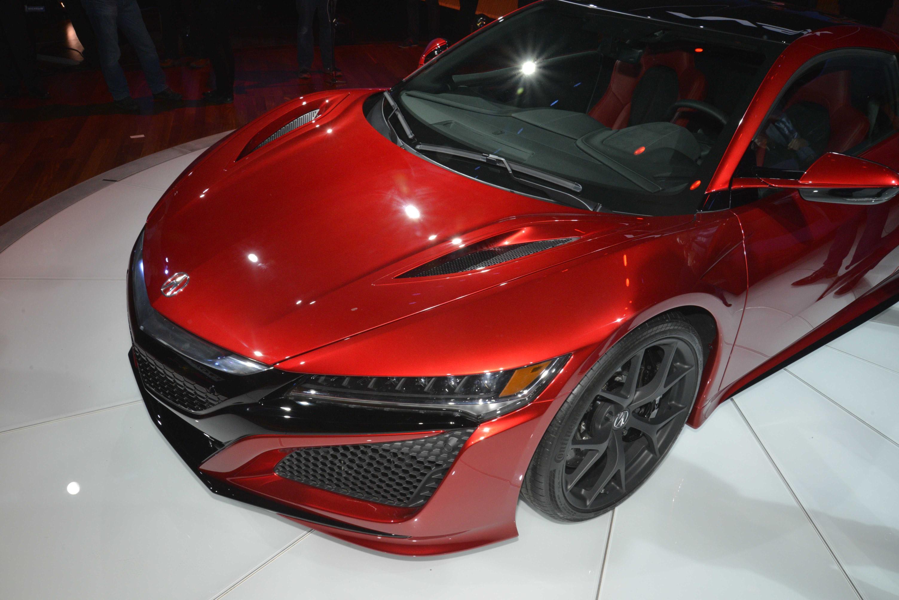 Onthulling Honda NSX als Acura NSX in Detroit tijdens NAIAS 2015.