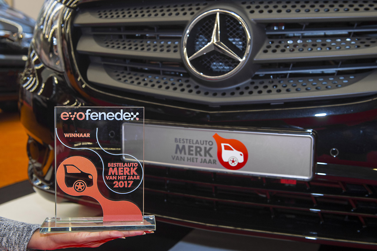 Mercedes kreeg van Evonedex de titel Bestelautomerk van het Jaar.
