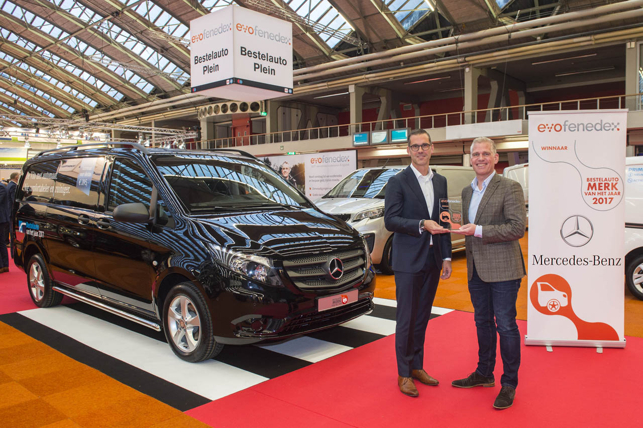Mercedes kreeg van Evonedex de titel Bestelautomerk van het Jaar.