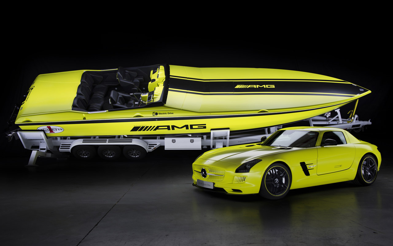De Cigarette Racing 50 Marauder GT S Concept wordt een knalgele powerboat met details van de Mercedes-AMG GT S.