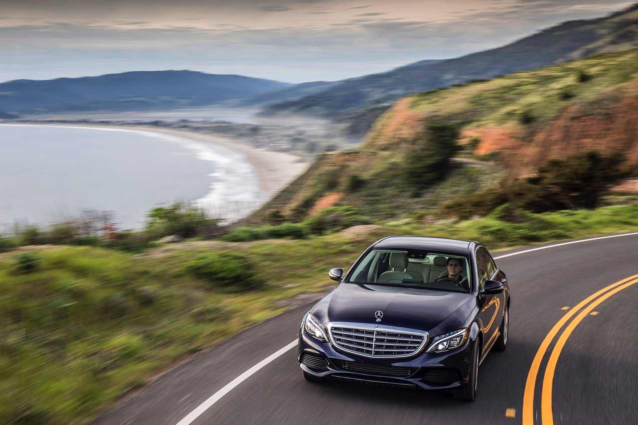 Autotest Mercedes-Benz C350e, de nieuwe plug-in hybride C-Klasse met 7% bijtelling. Een eerste indruk vanuit San Francisco.