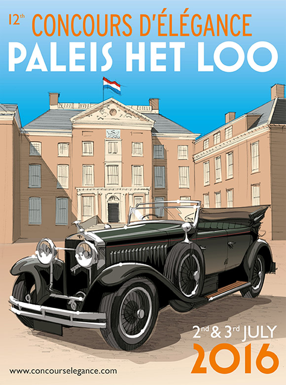 Deze kortingscode geeft 2.50 euro per ticket korting op entreekaarten voor Concours d'Elegance Paleis het Loo 2016, het glansrijke evenement vol autohistorie.