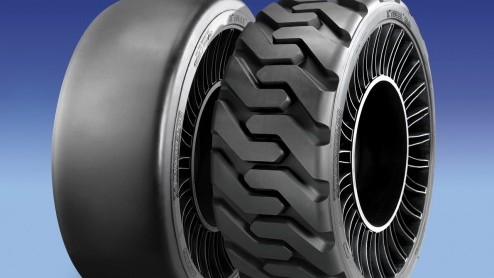 Michelin X Tweel is band zonder lucht, bedoeld voor commercieel gebruik.