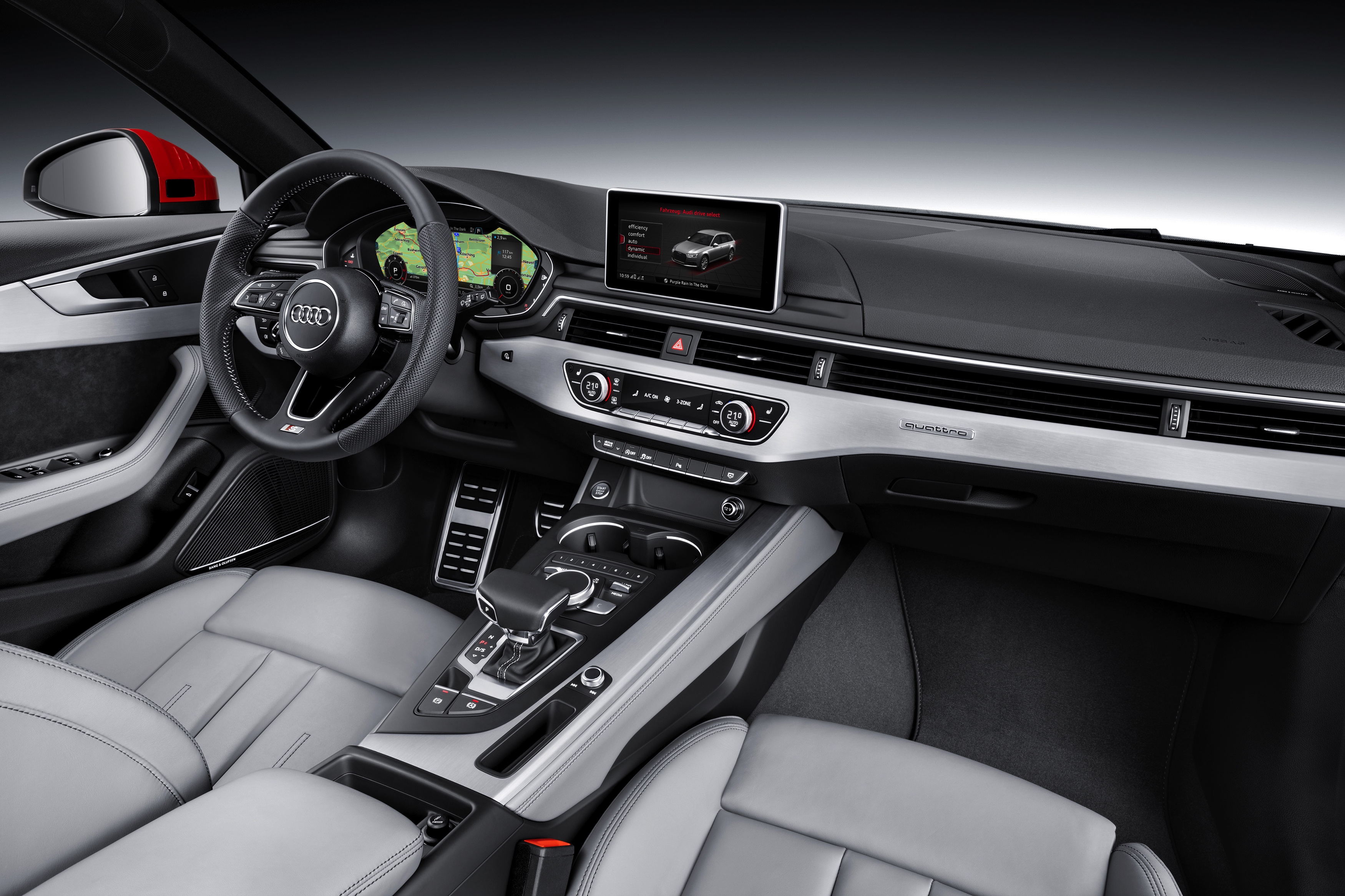 Predictive efficiency assistant, cross traffic assist, audi active lane assist en zelfs een afslagassistent. Een kleine greep uit de overdaad aan veiligheidsystemen van Audis nieuwe A4.