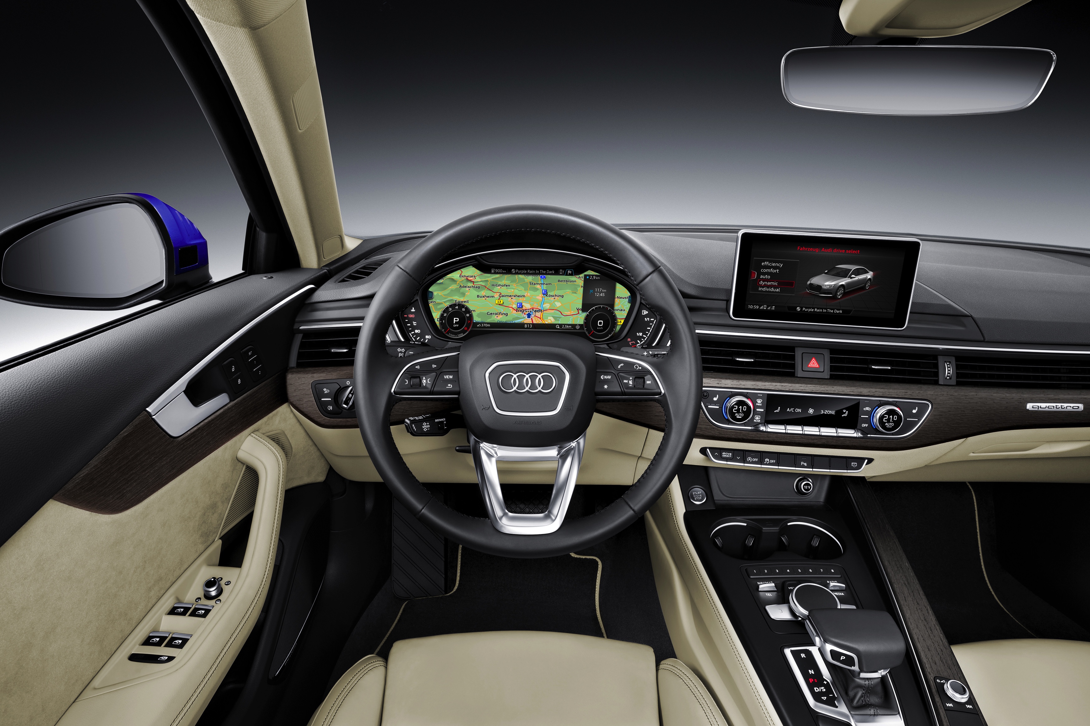 Predictive efficiency assistant, cross traffic assist, audi active lane assist en zelfs een afslagassistent. Een kleine greep uit de overdaad aan veiligheidsystemen van Audis nieuwe A4.