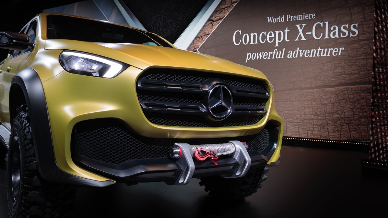 Mercedes toont studiemodel van de X-Klasse, de nieuwe modelreeks voor pick-ups van Mercedes-Benz. Na de presentatie van de Concept X-Klasse start de productie van de pick-up in 2017.
