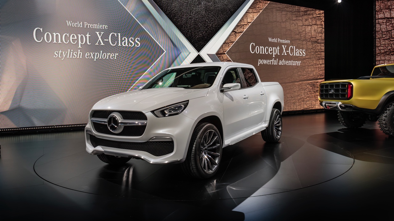 Mercedes toont studiemodel van de X-Klasse, de nieuwe modelreeks voor pick-ups van Mercedes-Benz. Na de presentatie van de Concept X-Klasse start de productie van de pick-up in 2017.