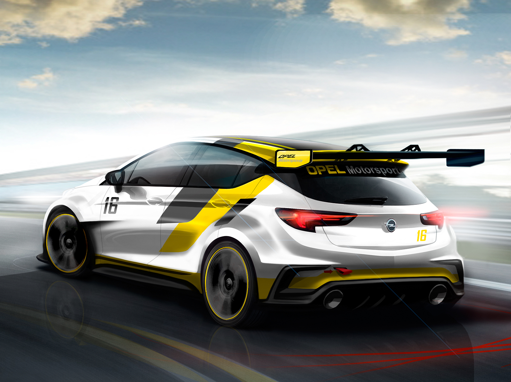 Nieuwe Opel Astra al aan het racen met de Astra TCR, goed voor 330 pk en 410 Nm.