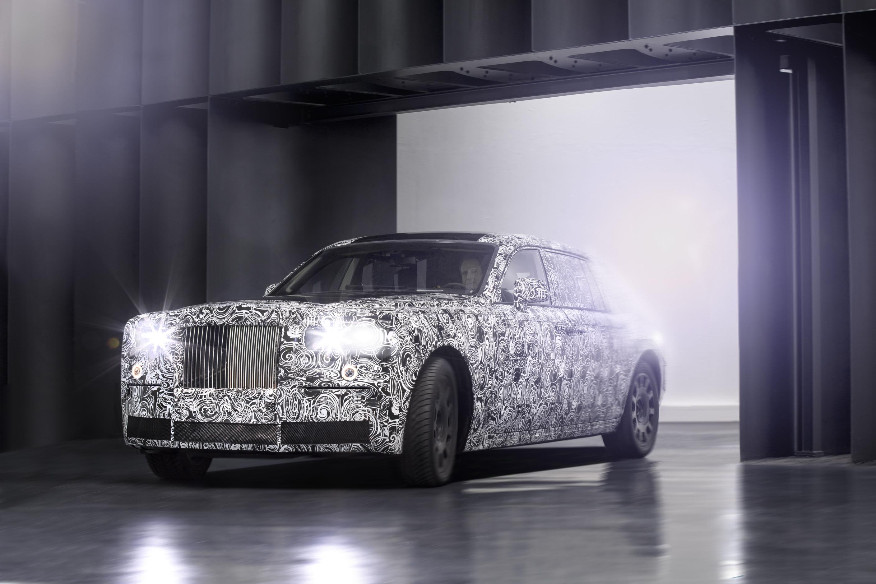 De nieuwe Rolls-Royce Phantom en Culinan komen in 2018 op de markt en beschikken over een nieuwe aluminium architectuur. Dit spaceframe wordt nu getest.
