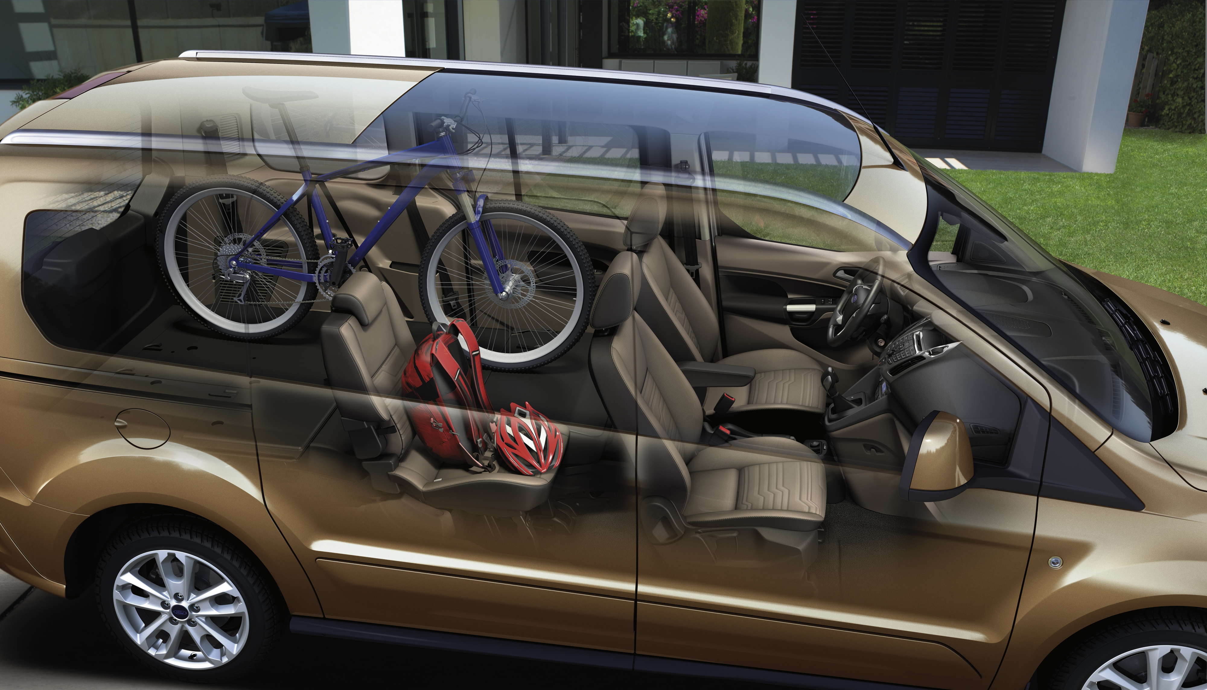 Ford Grand Tourneo Compact en Tourneo Connect voor 2015 opgefrist met nieuwe 1.5 TDCi diesel en extra rijassistentiesystemen.