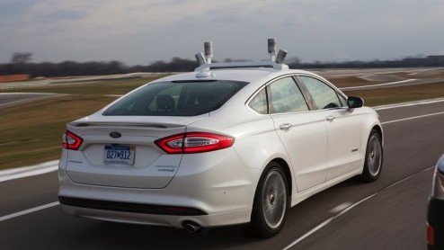 Ford Fusion Hybrid autonoom rijdende auto onthuld.