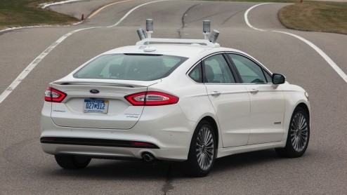 Ford Fusion Hybrid autonoom rijdende auto onthuld.
