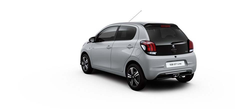 In navolging van de Peugeot 308, 208 en 508 krijgt ook de 108 de GT Line uitvoering met sportieve details.