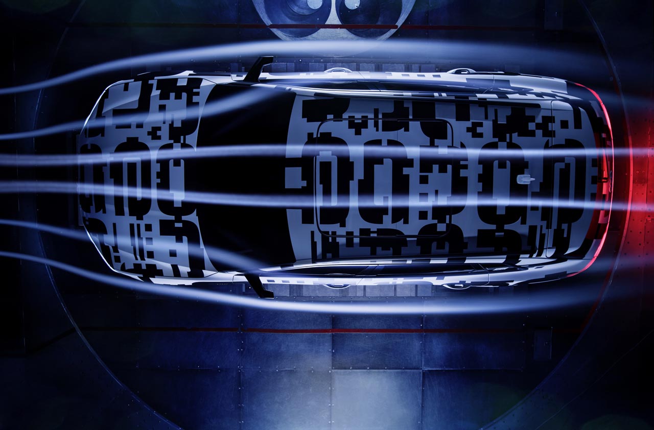 Audi heeft de stroomlijn van de nieuwe e-tron geoptimaliseerd in de windtunnel.