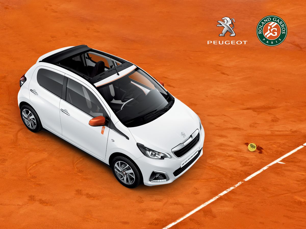 Peugeot viert partnership Roland Garros met de 108 Top! Roland Garros, die luchtig, luxe en sportief is uitgevoerd.