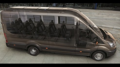 Ford Transit Minibus biedt plaats aan maximaal personen.