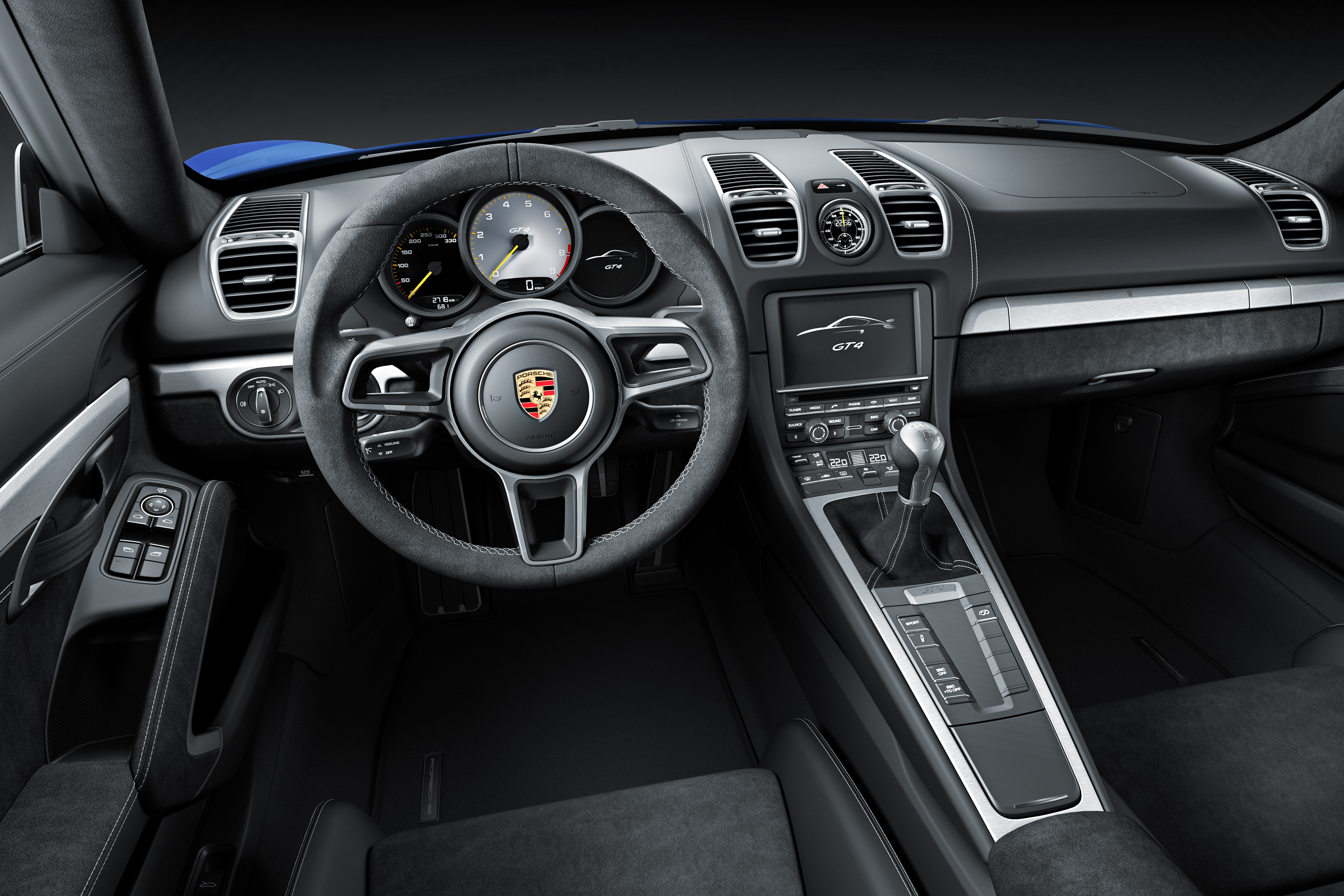 Porsche onthult Cayman GT4, de snelste Cayman in de familie. Hij staat live op de Autosalon van Geneve en rolt vanaf april de showrooms in.