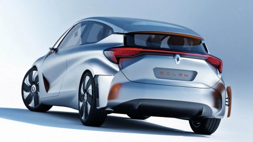 Op de Autosalon van Parijs toont Renault deze Eolab. Het studiemodel past naadloos in het project 2 l/100 km-auto voor iedereen met een verbruik van slechts 1 l/100 km.