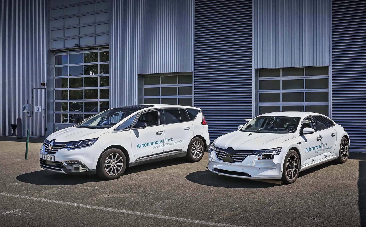 Renault experimenteert met nieuwe elektrische aandrijftechnieken en autonoom rijden in de Espace en Talisman.