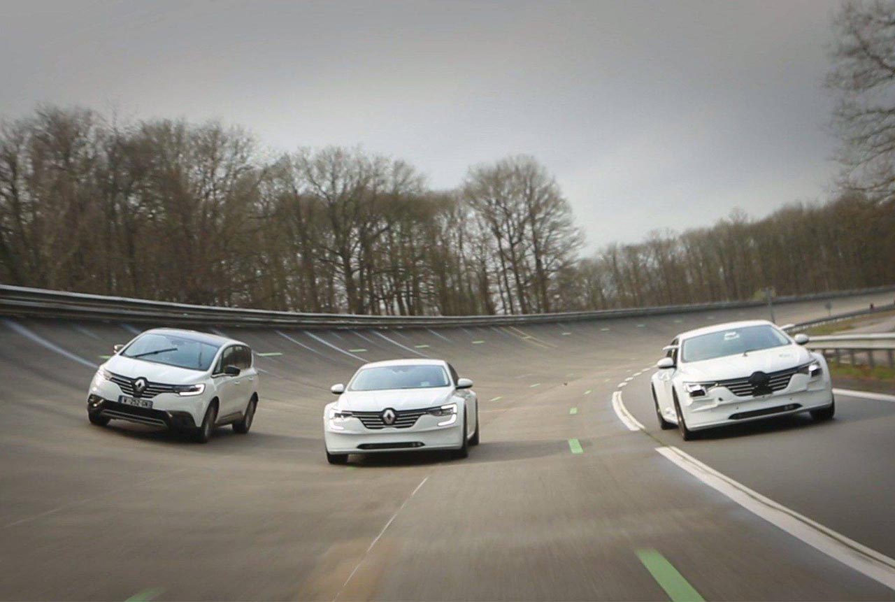 Renault experimenteert met nieuwe elektrische aandrijftechnieken en autonoom rijden in de Espace en Talisman.
