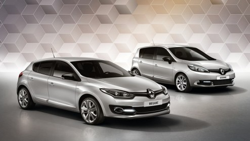 Renault introduceert Limited uitvoeringen van Megane, Scenic, Laguna en Kangoo Family.