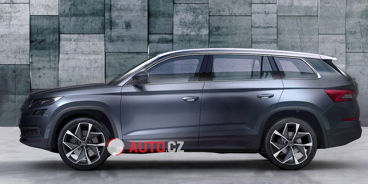 De Skoda Kodiaq familie-SUV is voor het eerst in vol ornaat te zien.