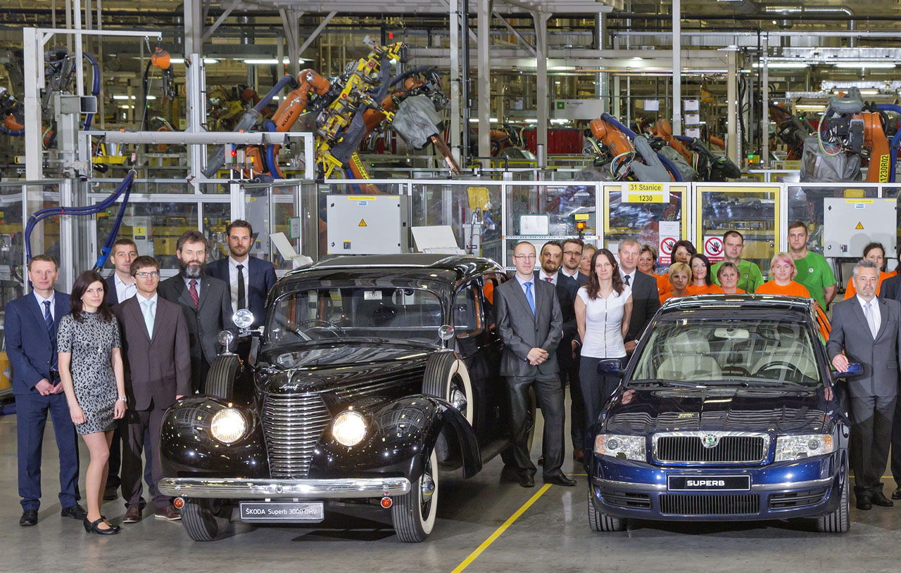 Skoda produceerde sinds 2001 maar liefst 1 miljoen exemplaren van de grote Superb.